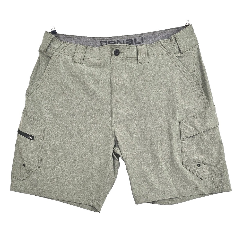 Denali Mens Cargo Shorts Size 38 Army Green Lightweight Athletic Cargo Zipper